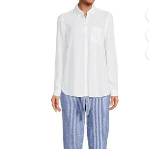 Beach Lunch Lounge Women's Pocket Button Down Shirt | S